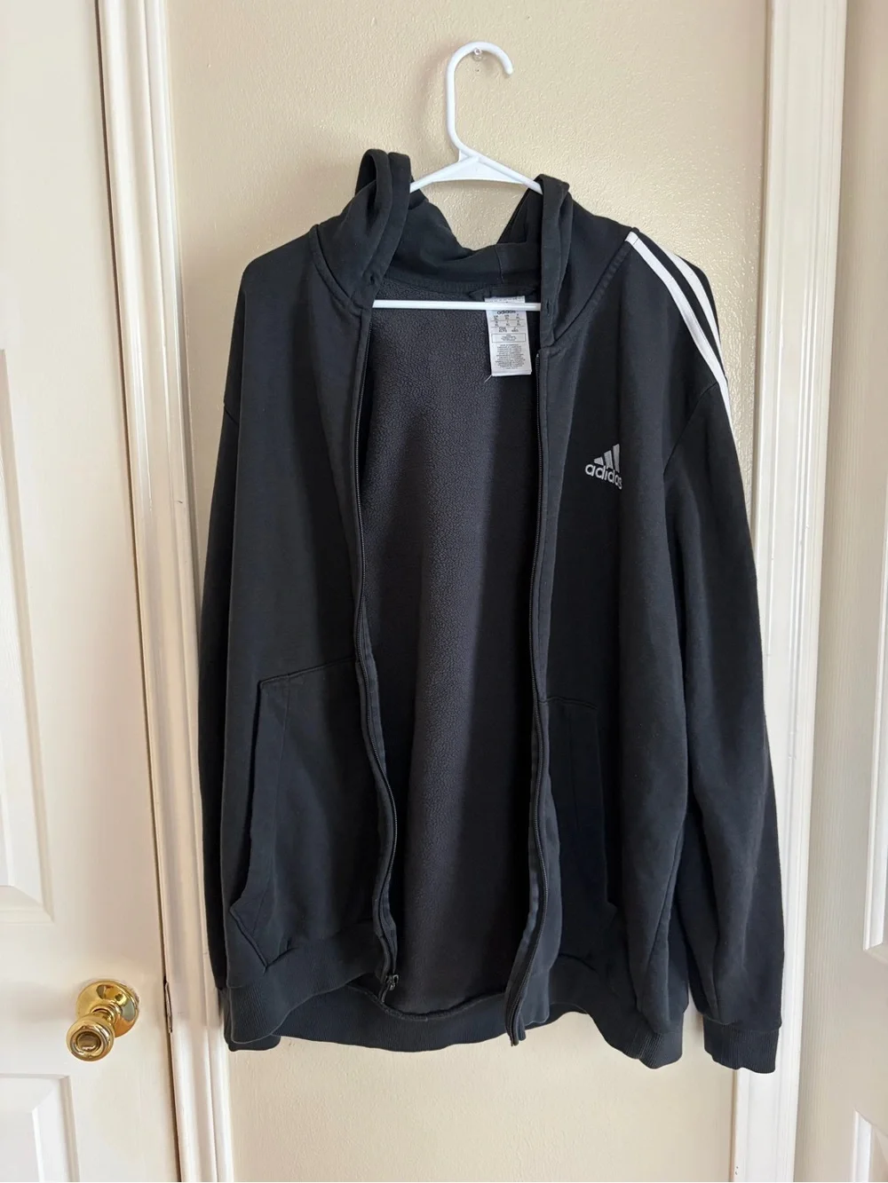 Black adidas zip up hoodie